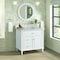 James Martin Vanities 36'' Single Vanity, Bright White w/ 3 CM Eternal Jasmine Pearl Quartz Top 424-V36-BW-3EJP - alternate 2